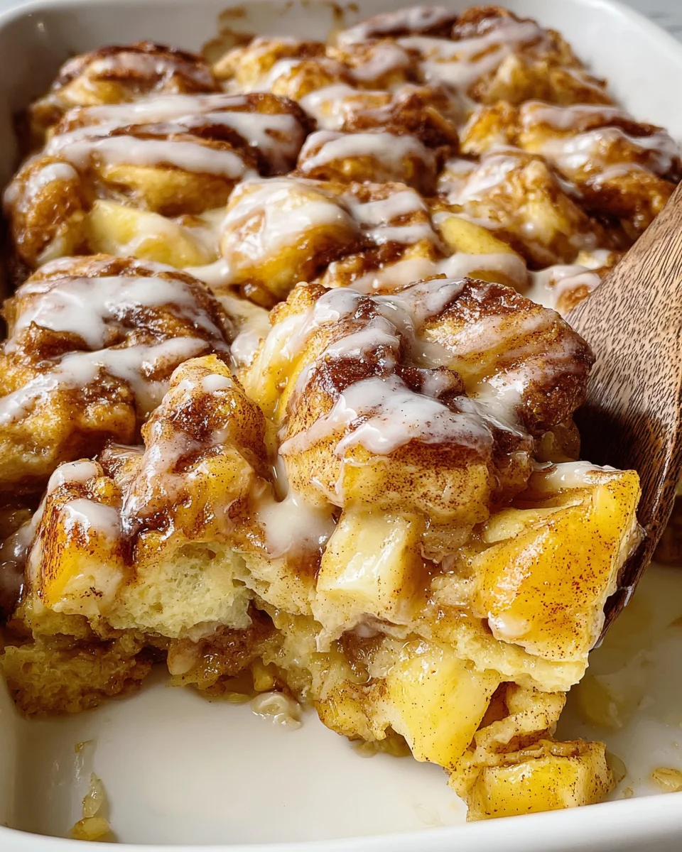 Crock Pot Apple Cinnamon Roll Casserole
