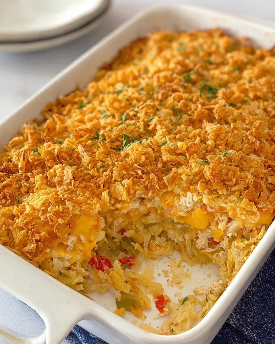 Easy Chicken Hashbrown Casserole Recipe