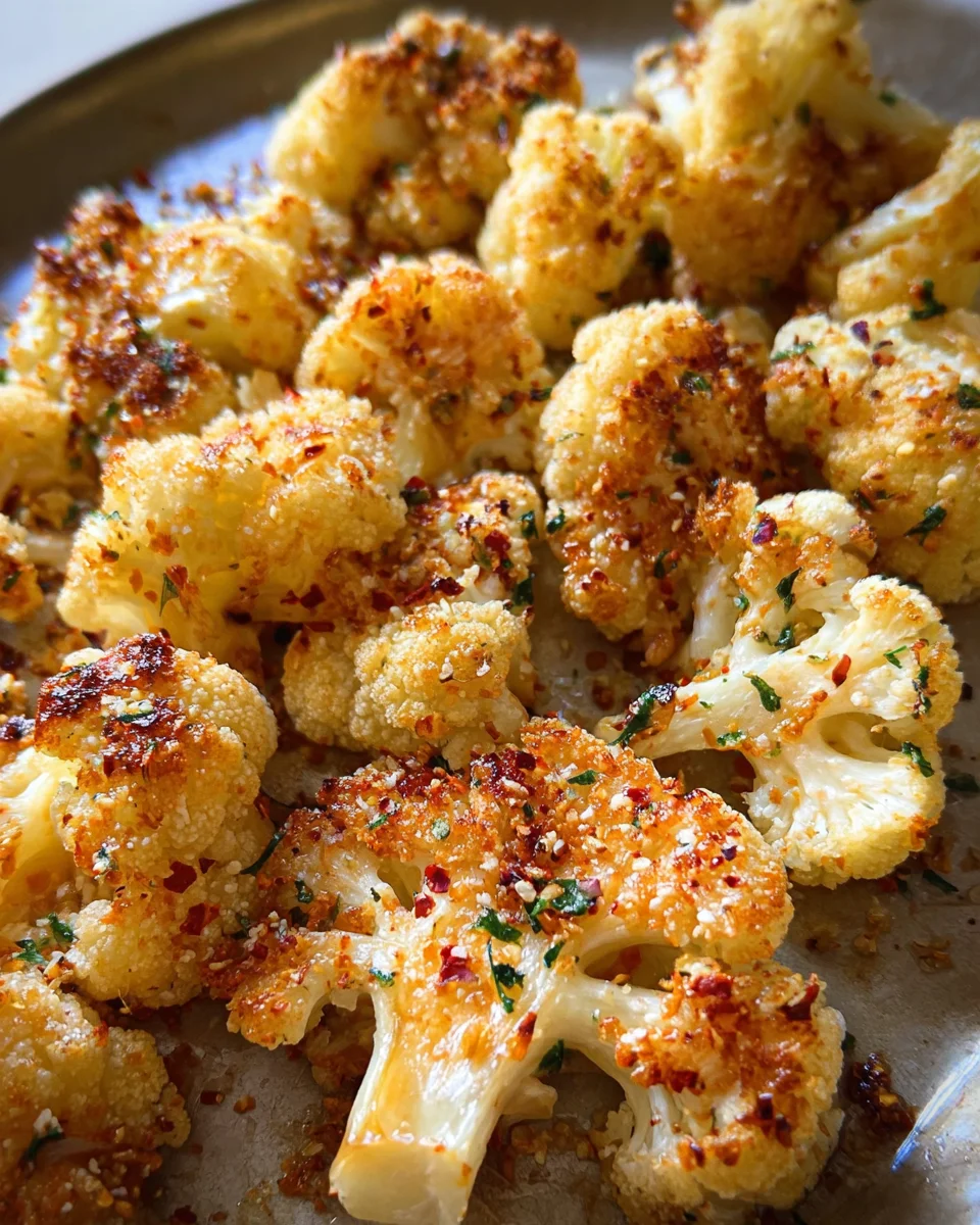 Garlic Butter Roasted Cauliflower Recipe
