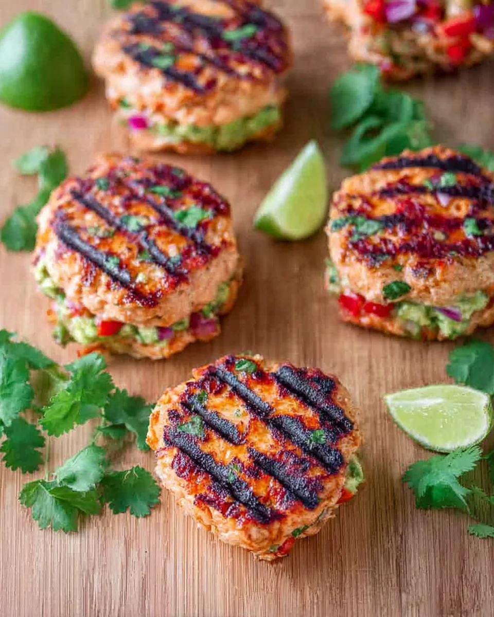 Grilled Salmon Burgers with Avocado Salsa