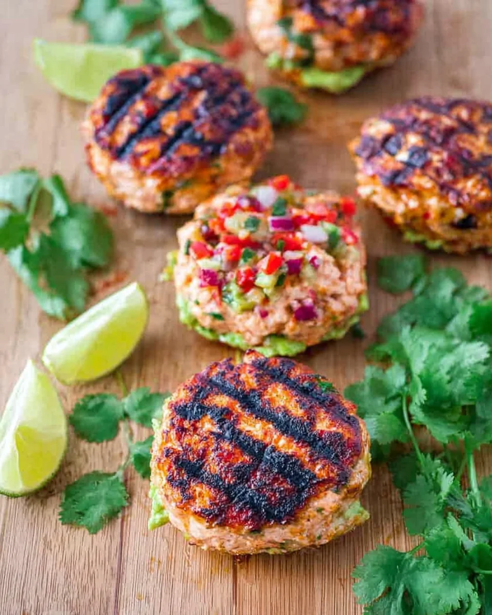 Grilled Salmon Burgers with Avocado Salsa 18 Grilled