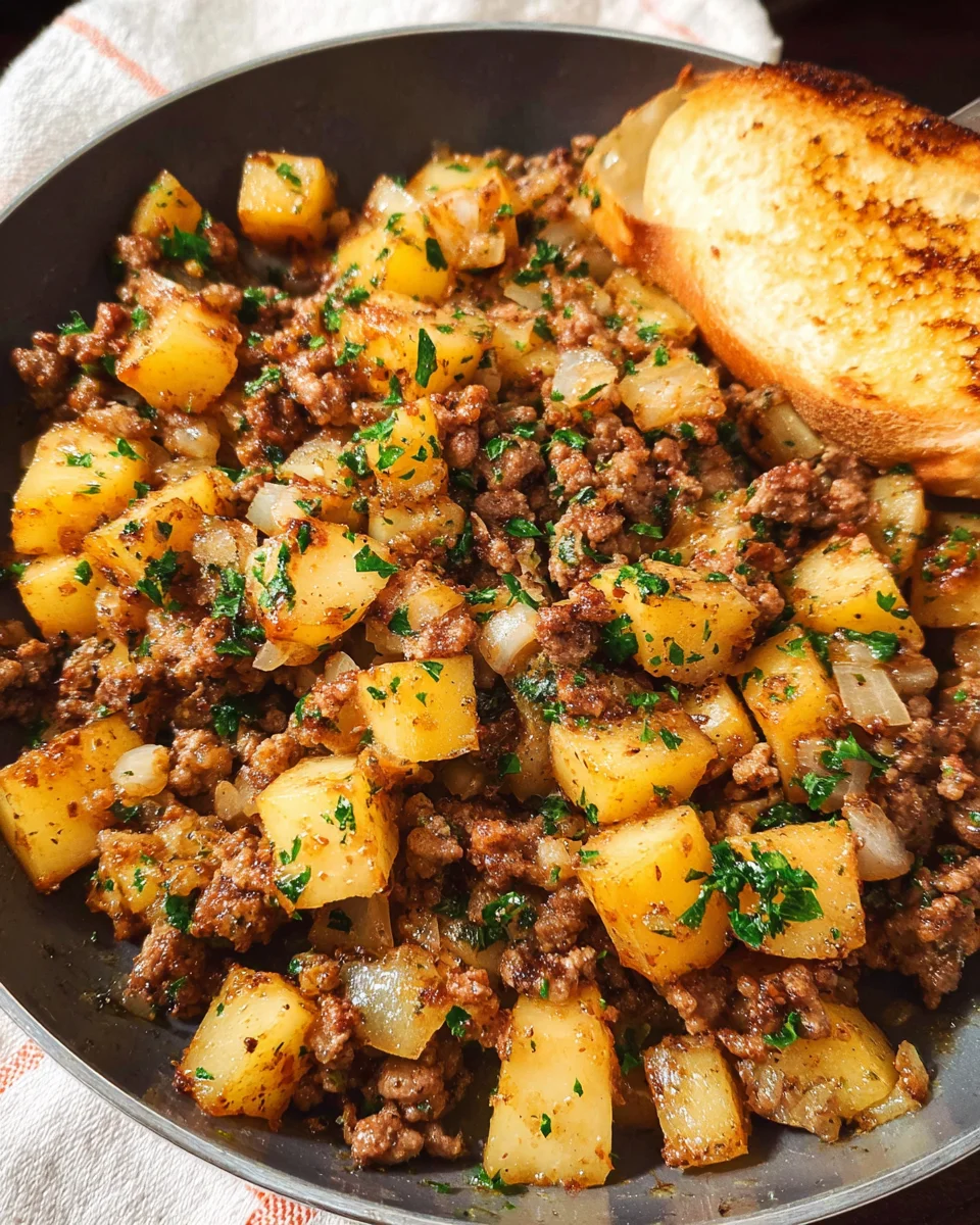 Ground Beef and Potatoes Skillet