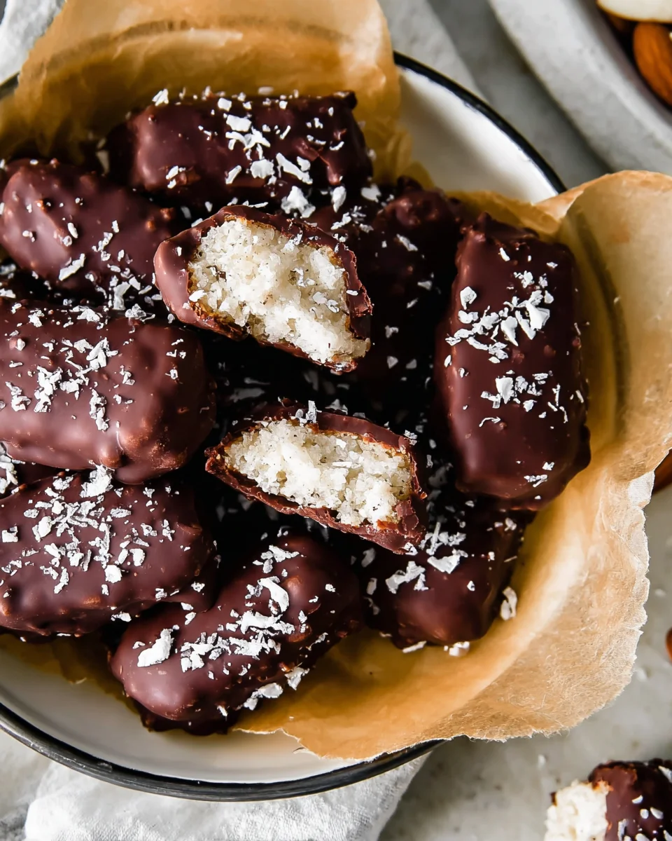 Homemade Almond Joys with Dark Chocolate