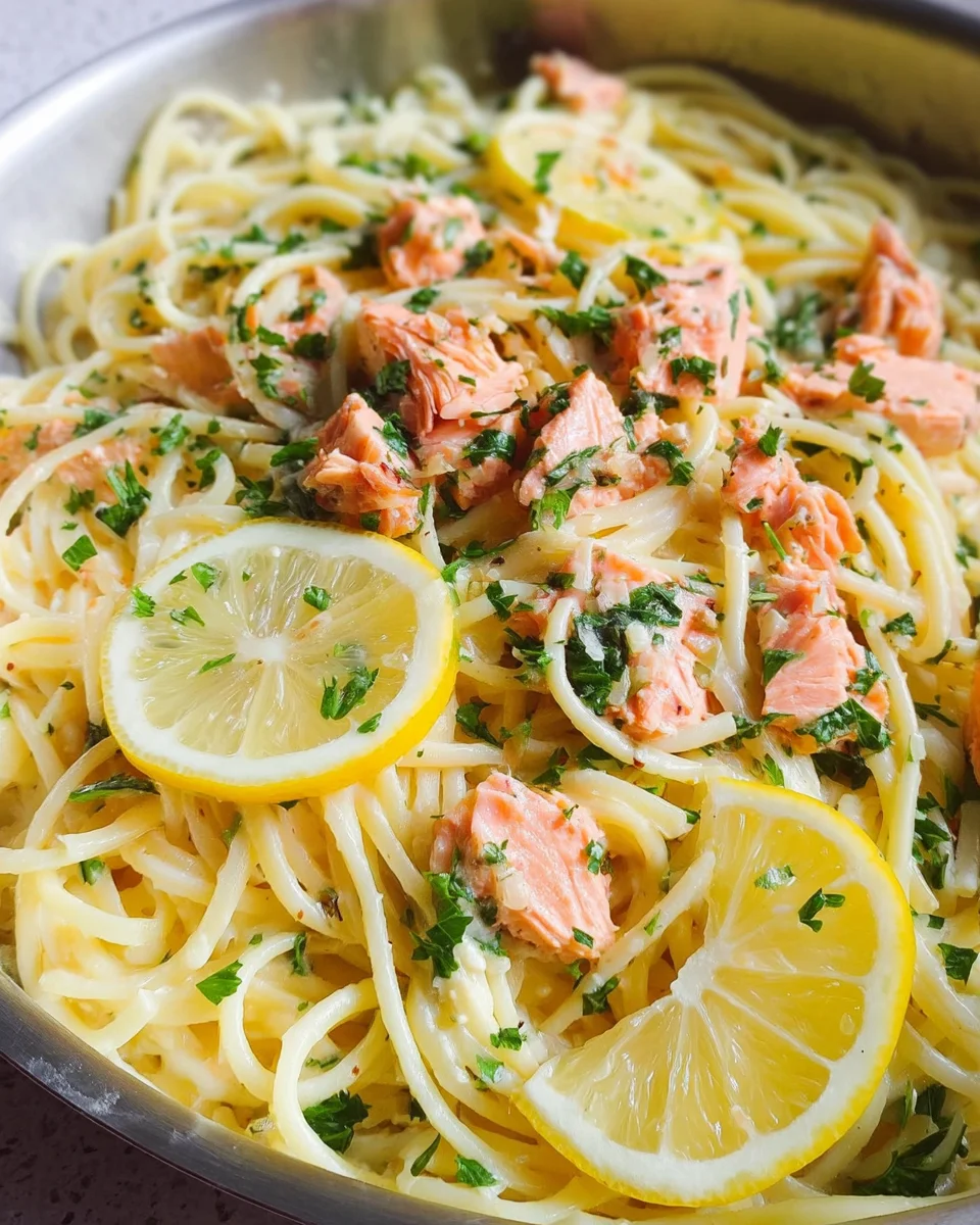 Lemon-Butter Salmon Pasta