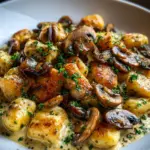 Mushroom Gnocchi with Parmesan Cream Sauce Recipe