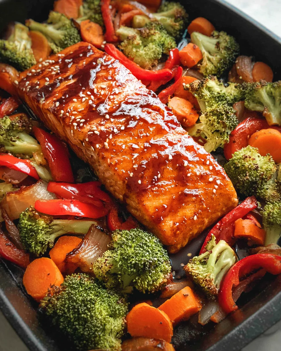 One Pan Baked Teriyaki Salmon and Vegetables 28 One Pan Baked Teriyaki Salmon and Vegetables