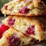 Ridiculously Easy Lemon Raspberry Scones