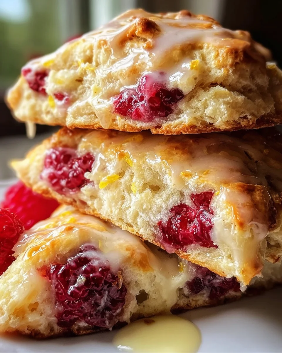Ridiculously Easy Lemon Raspberry Scones