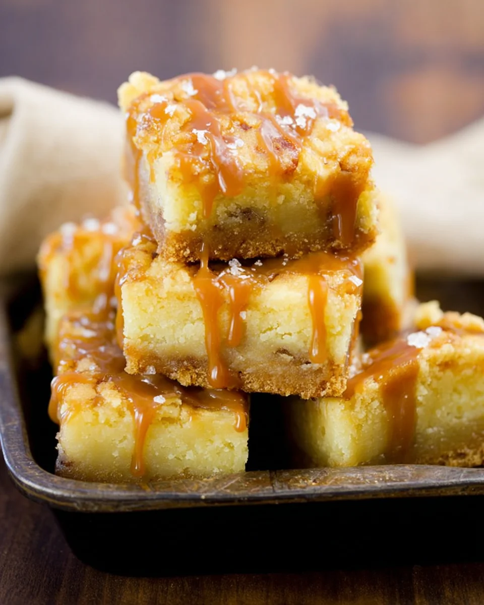 Salted Caramel Gooey Butter Bars