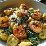 Shrimp Tortellini with Garlic Sauce