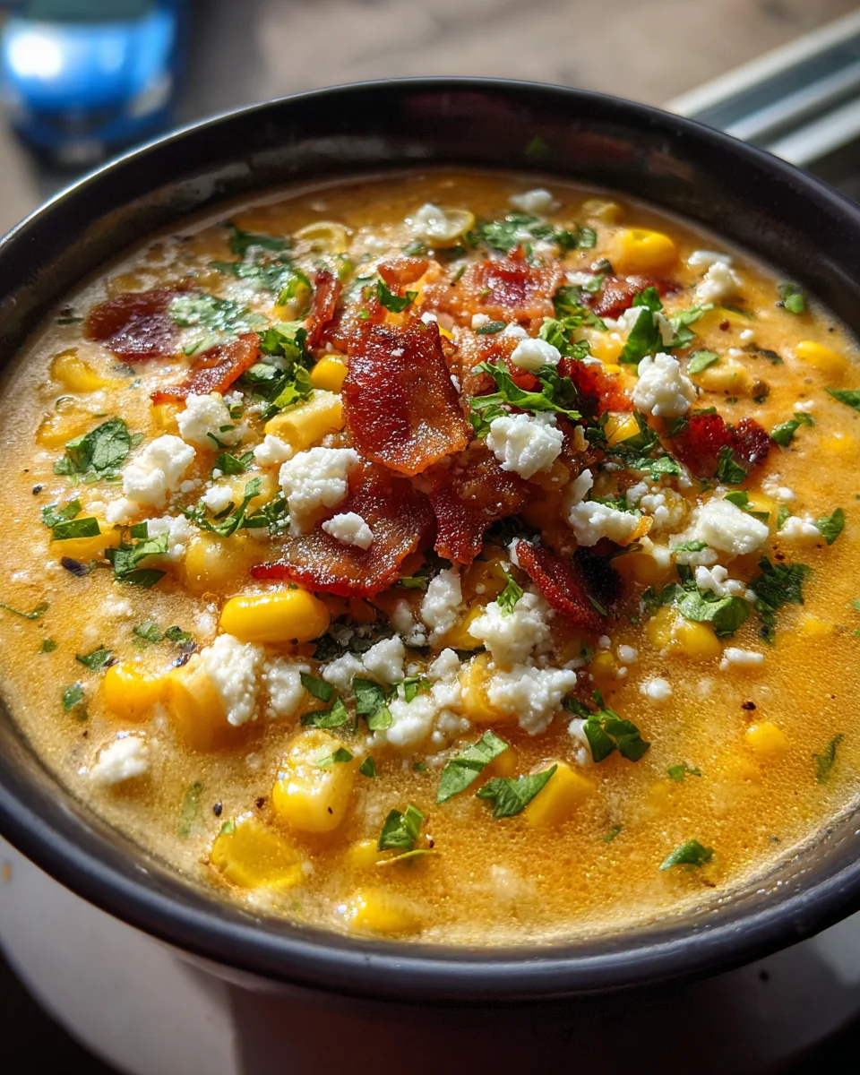Slow Cooker Mexican Street Corn Soup