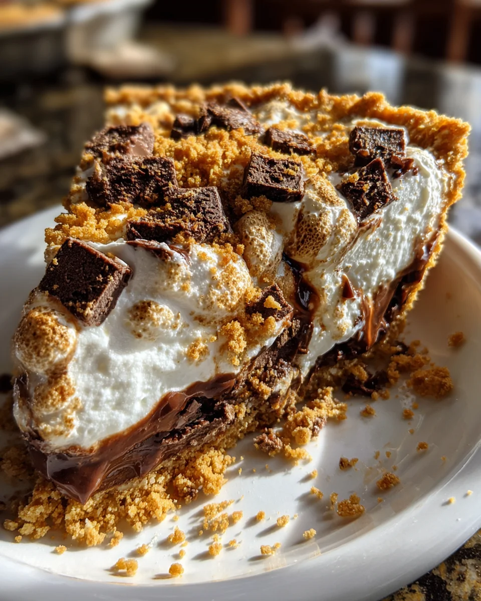 Smores Pie With Marshmallow Fluff 3 1