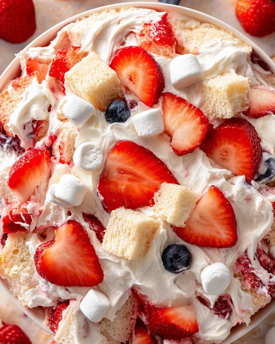 Strawberry Shortcake Fluff Salad