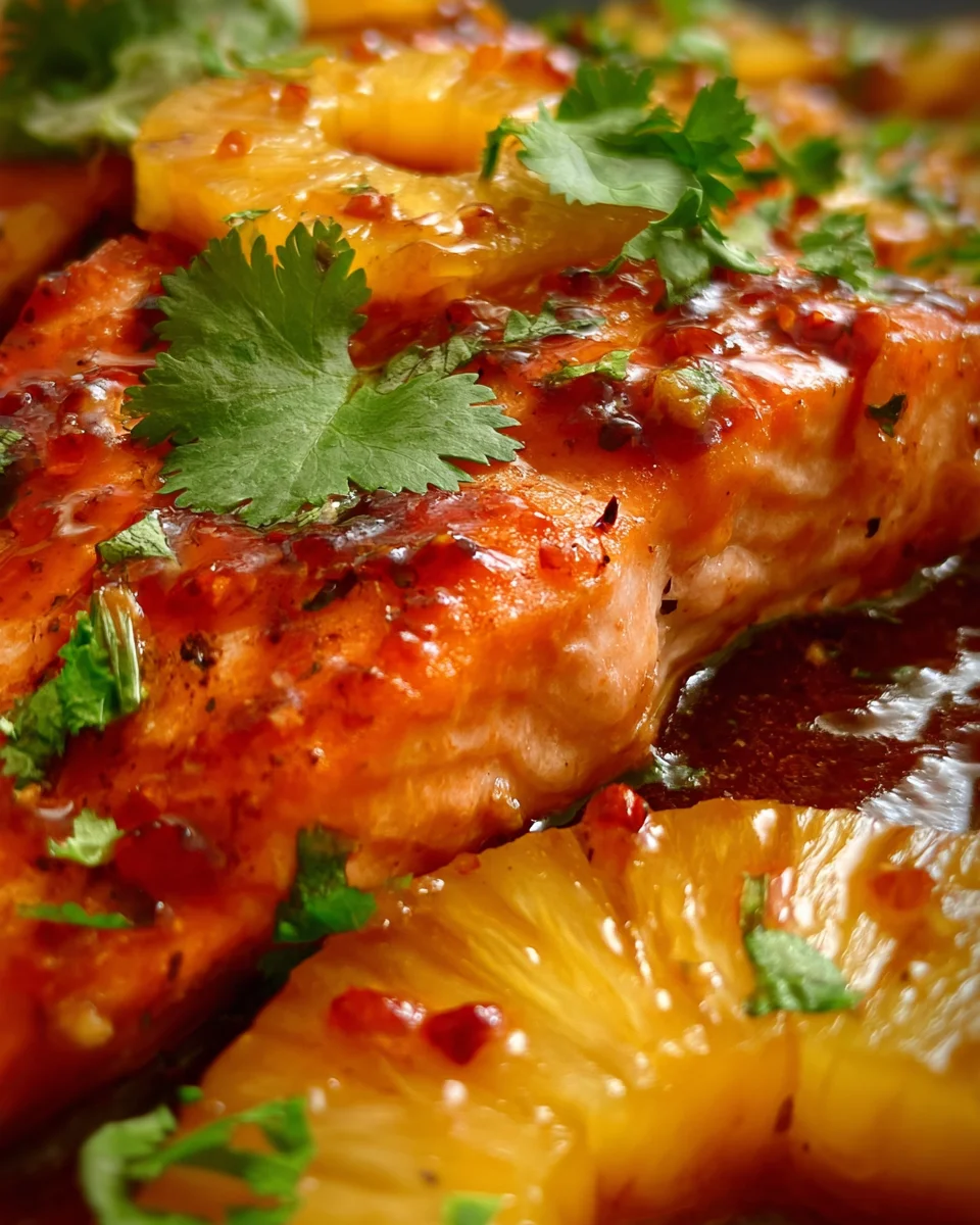 Sweet and Spicy Pineapple Salmon