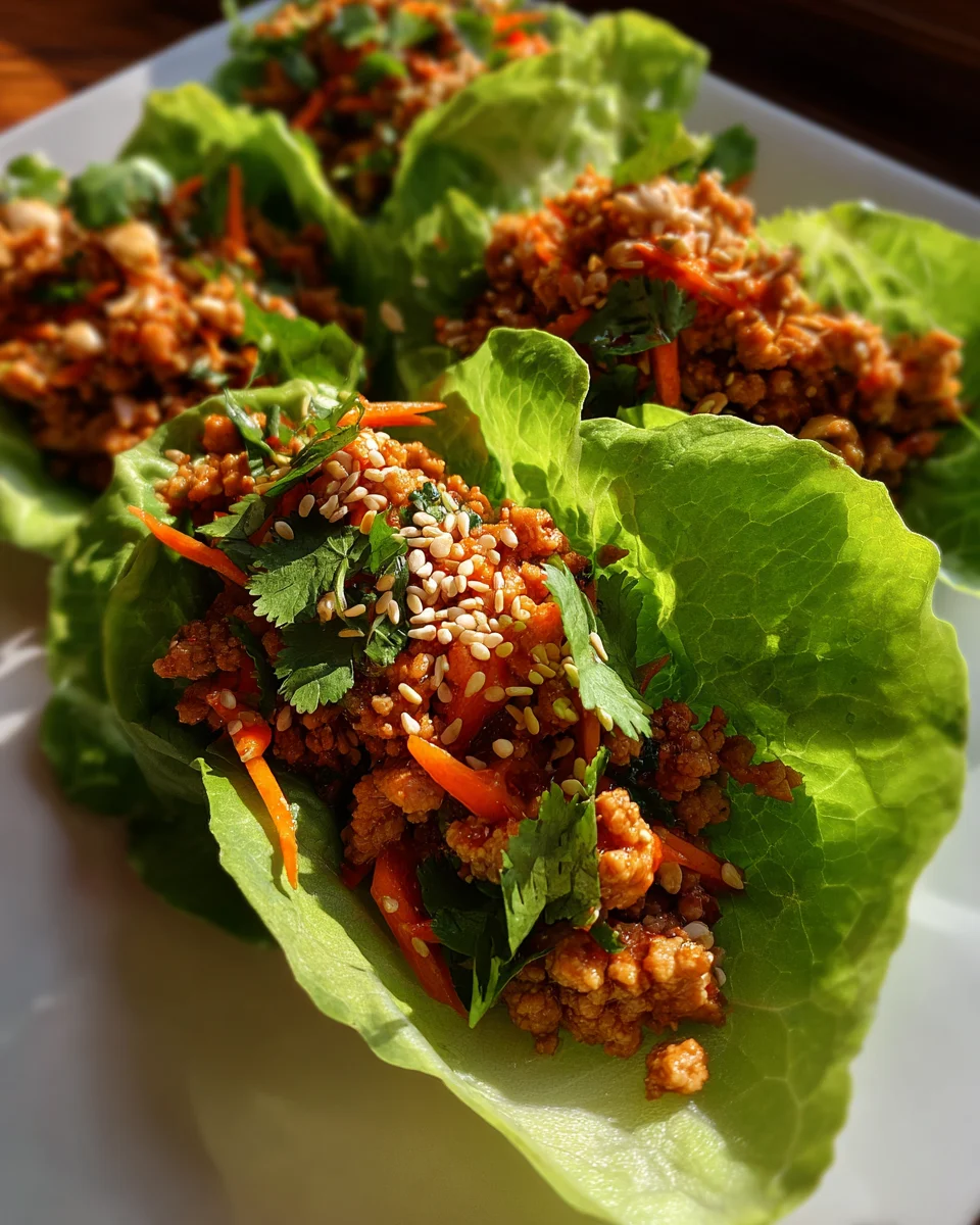 Thai Chicken Lettuce Wraps