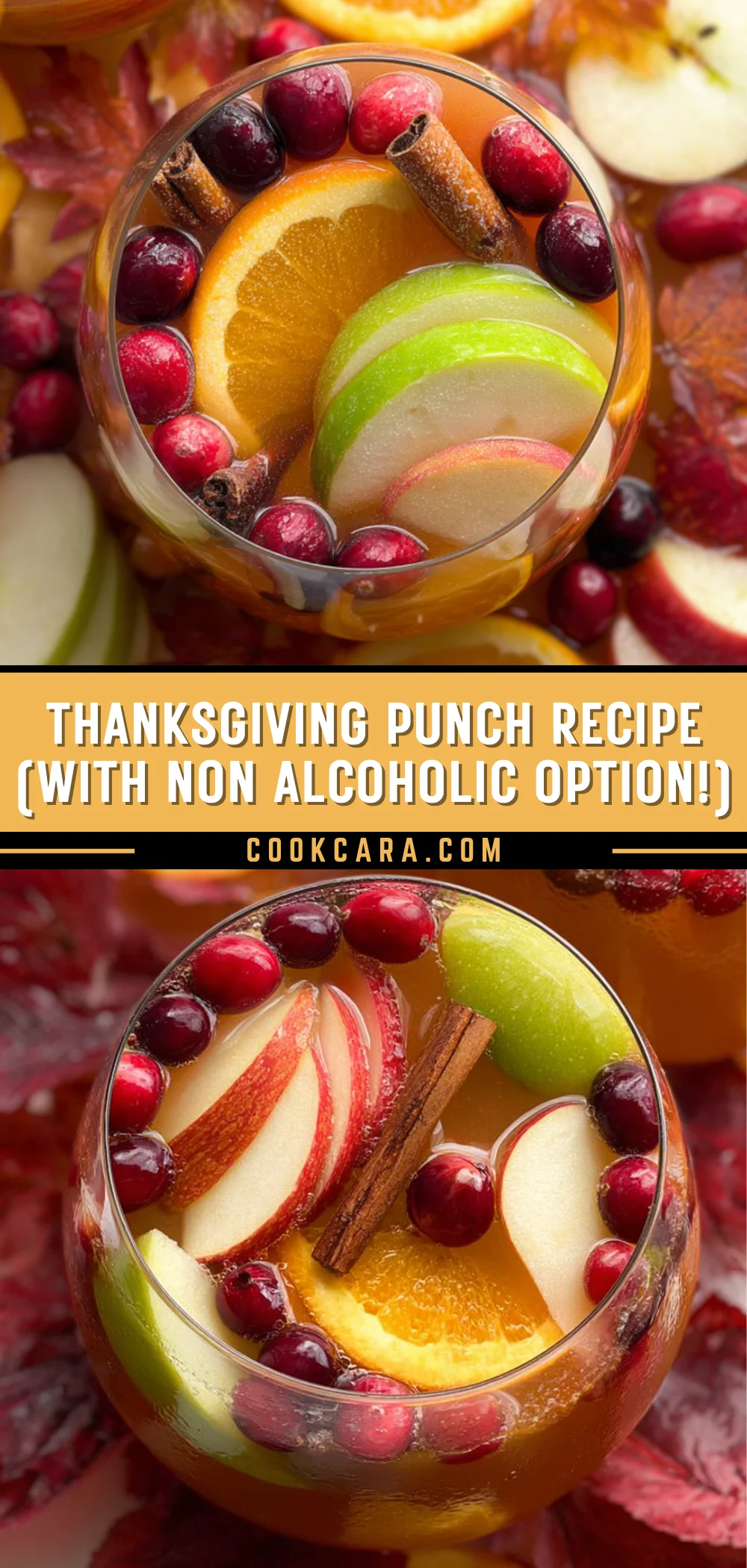 Thanksgiving Punch Recipe (with non alcoholic option!) 18 Pinterest Hidden Image