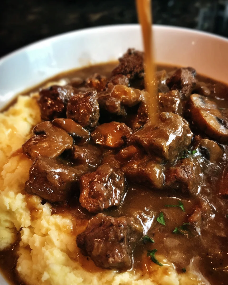 Best Ever Beef Tips & Gravy (Easy)