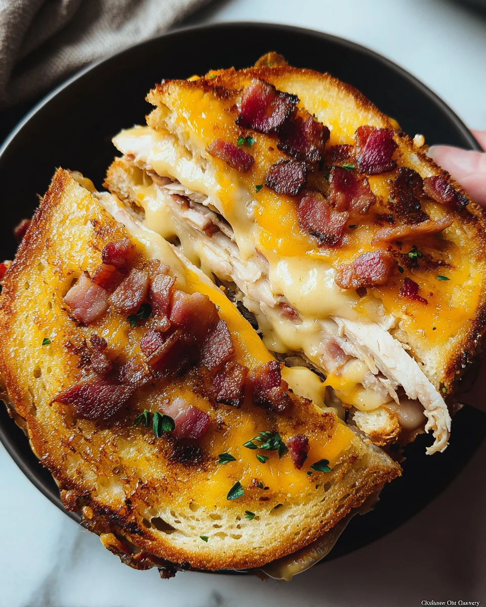 Cheddar and Bacon Turkey Melt on Sourdough 20 Cheddar