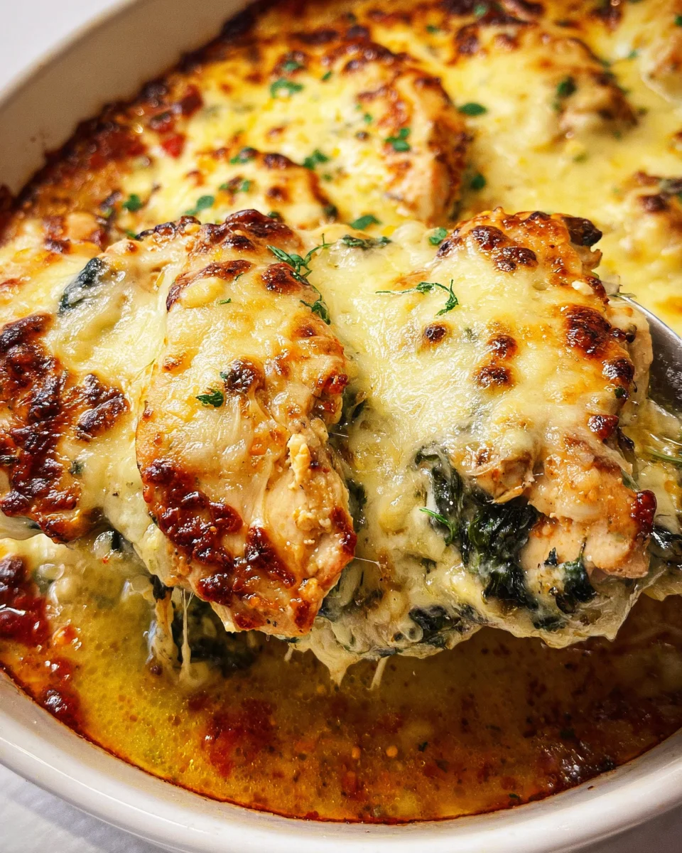 Chicken and Spinach Casserole with Cream Cheese