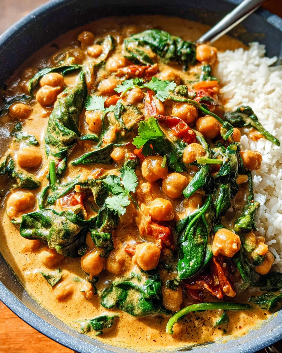Chickpea Spinach Curry (Chana Palak Masala) 25 Chickpea