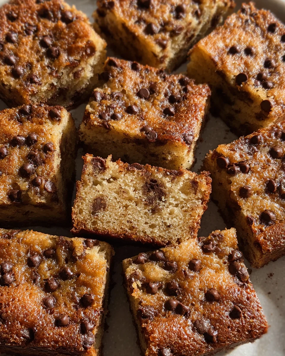 Chocolate Chip Banana Bars Recipe