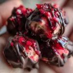 Chocolate Strawberry Frozen Yogurt Bites
