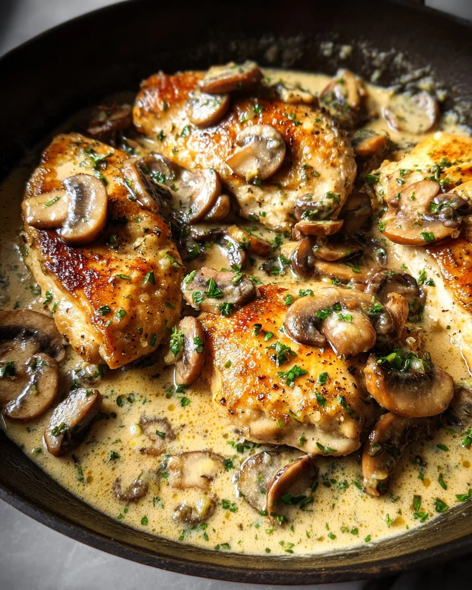 Creamy White Wine Mushroom Chicken