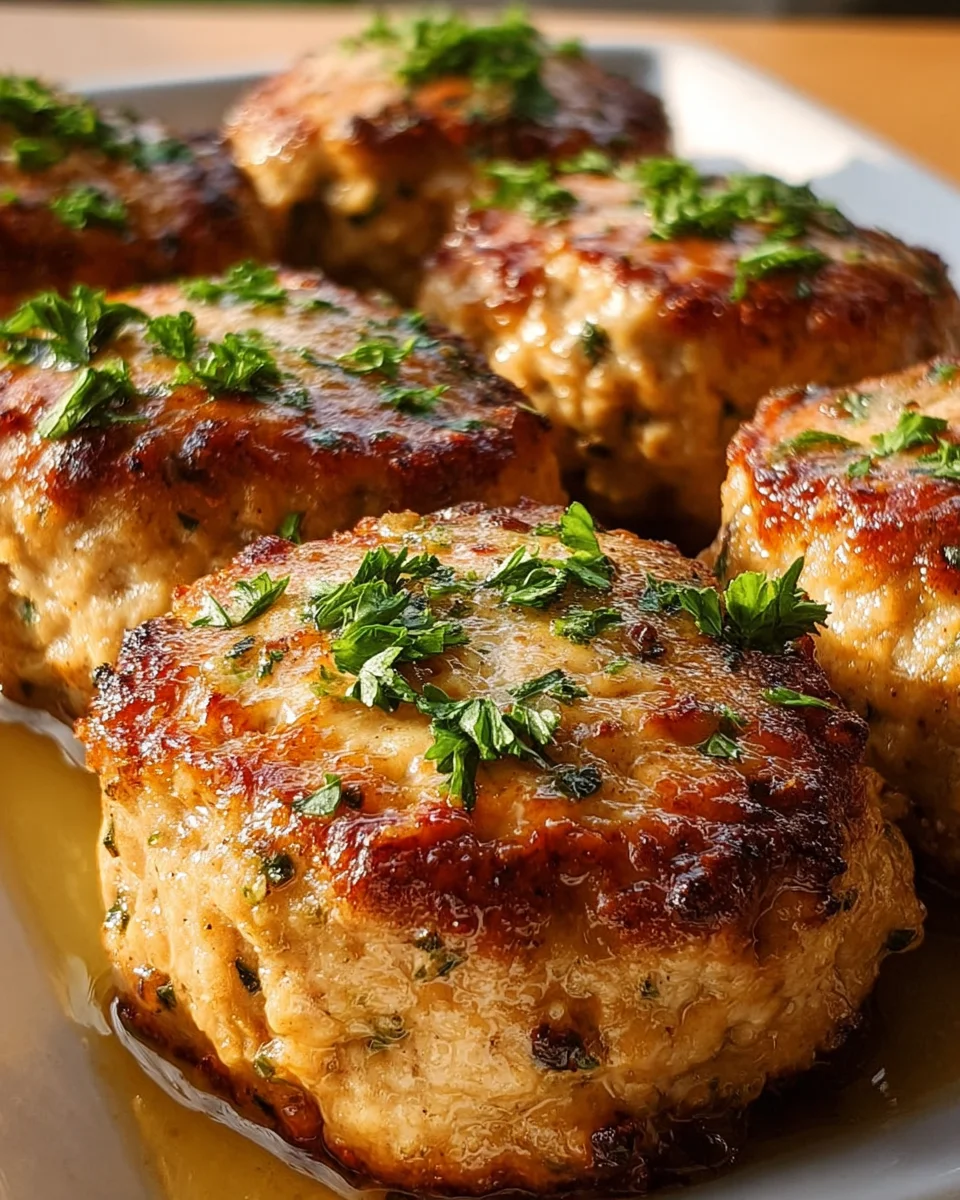 Garlic Parmesan Chicken Meatloaves