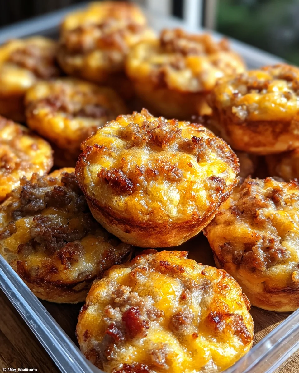 High-Protein Pancake Sausage Mini Muffins