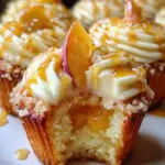 Honey Peach Cream Cheese Cupcakes