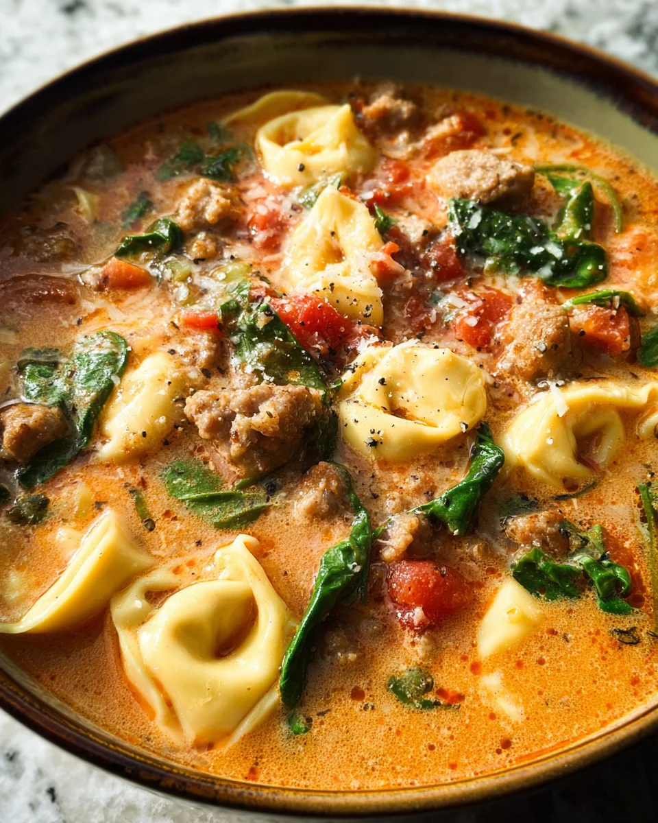 Italian Sausage Tortellini Soup