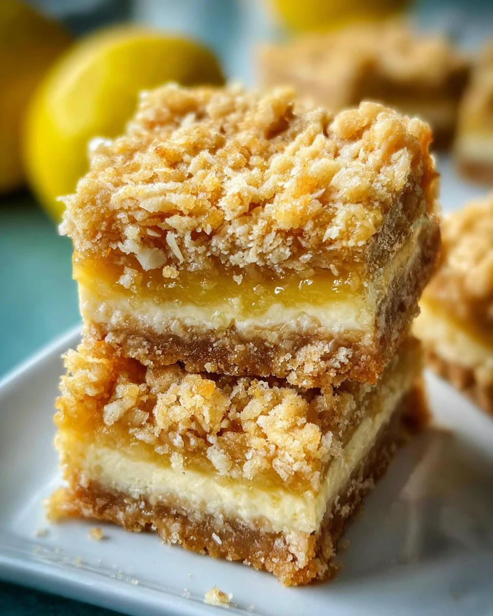 Lemon Oatmeal Crumble Bars