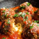 Mozzarella Stuffed Meatballs
