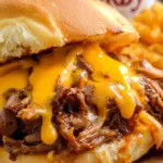 Slow Cooker Beef and Cheddar Sandwiches