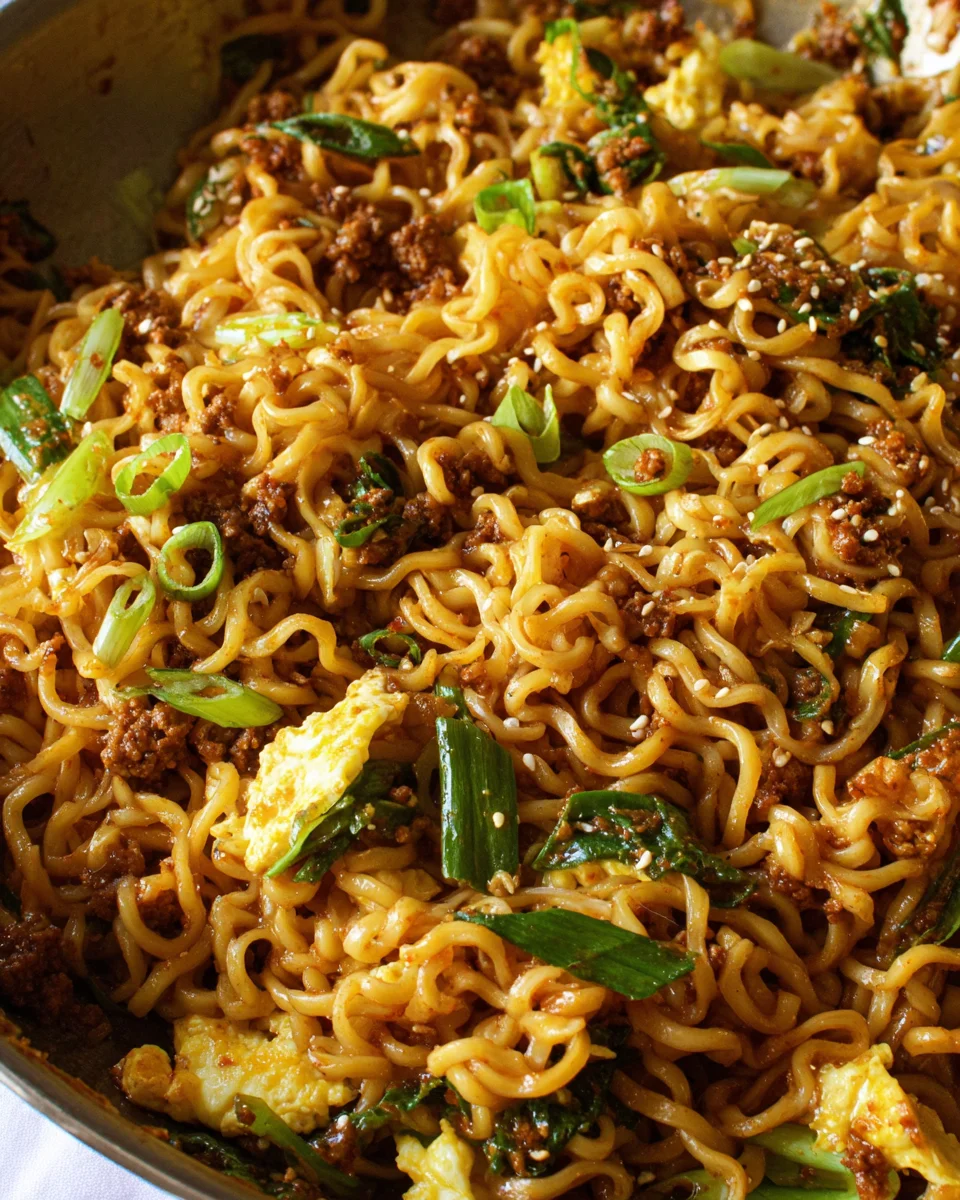 Stir Fried Garlic Ramen Noodles