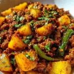 Aloo Keema Ground Meat with Potatoes