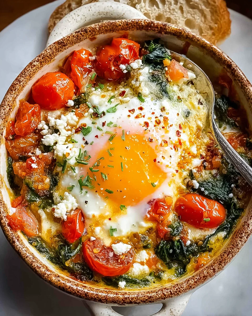 Baked Feta Eggs