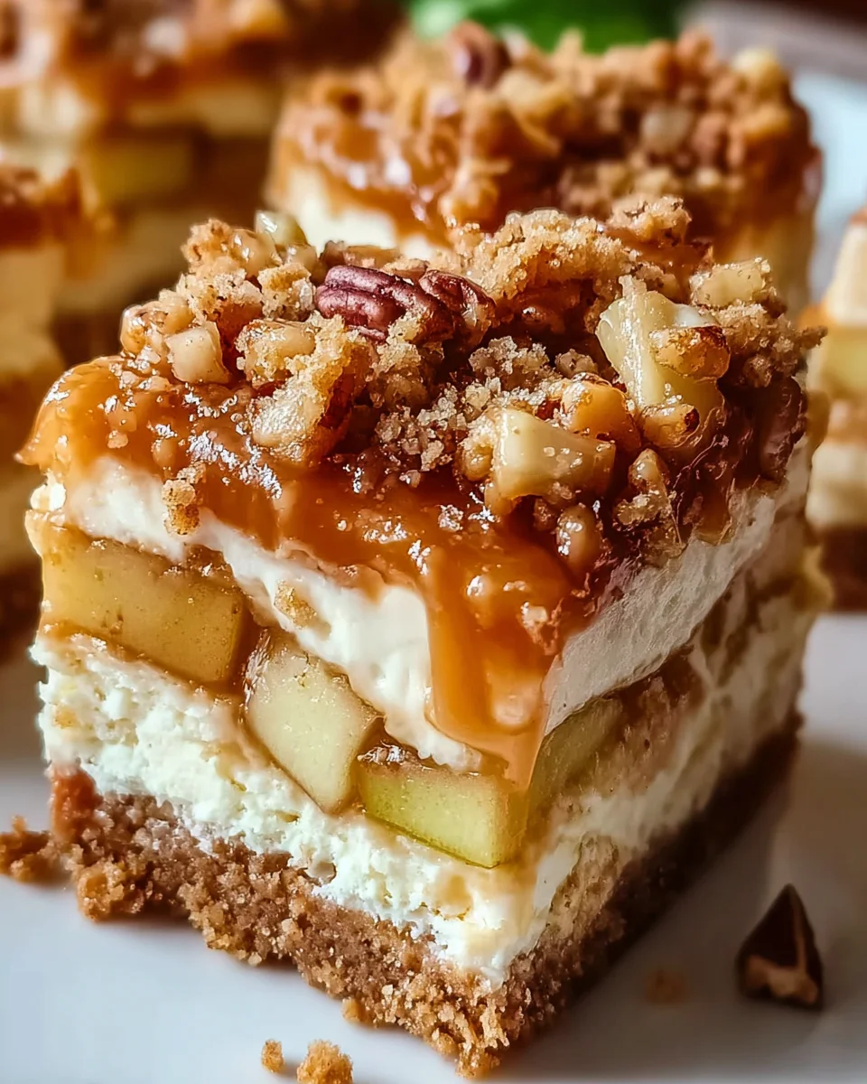Caramel Apple Cheesecake Bars