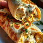 Cheesy Chicken Garlic Wraps