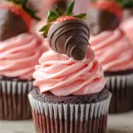 Chocolate Covered Strawberry Cupcakes