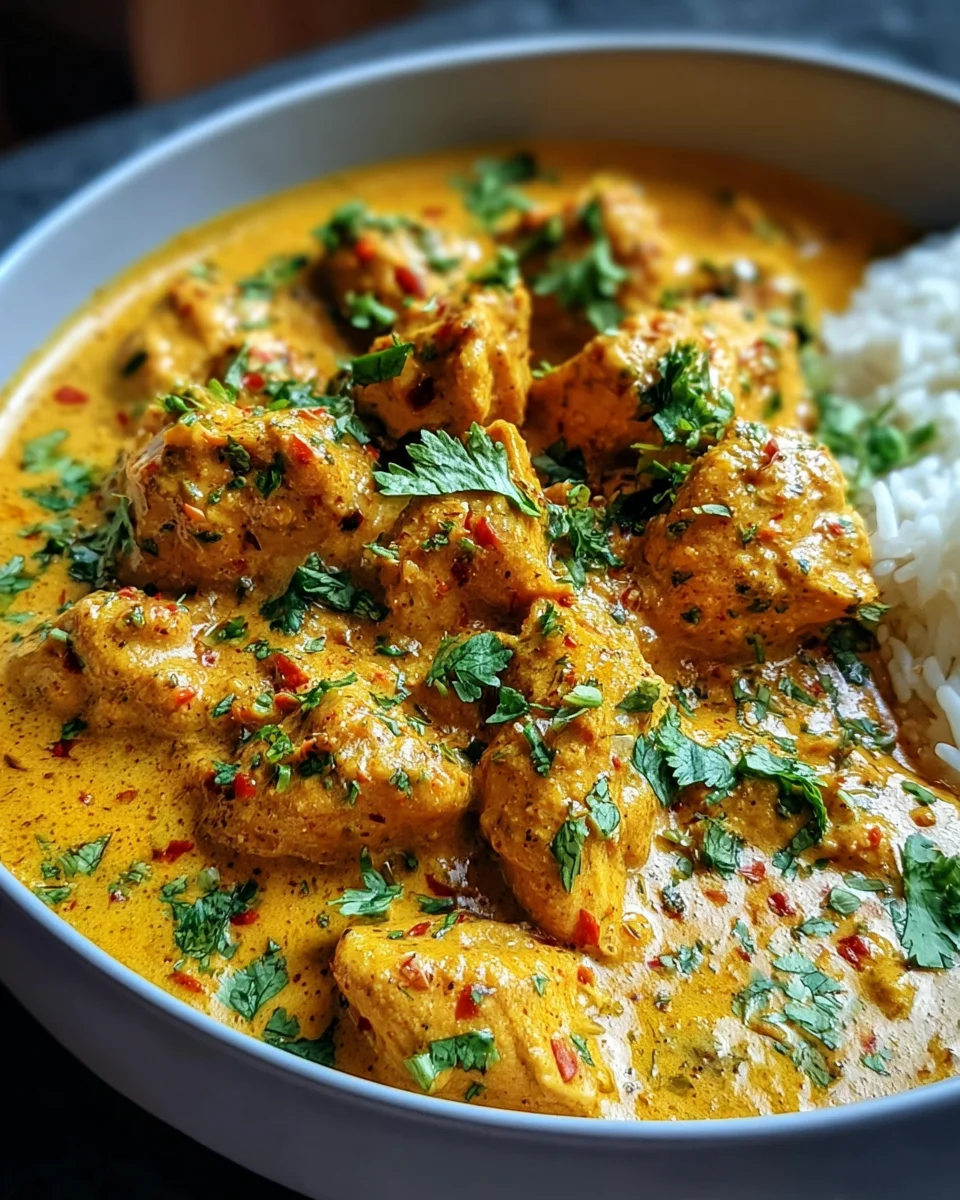 Creamy Homemade Chicken Korma Perfect with Flatbread or Rice