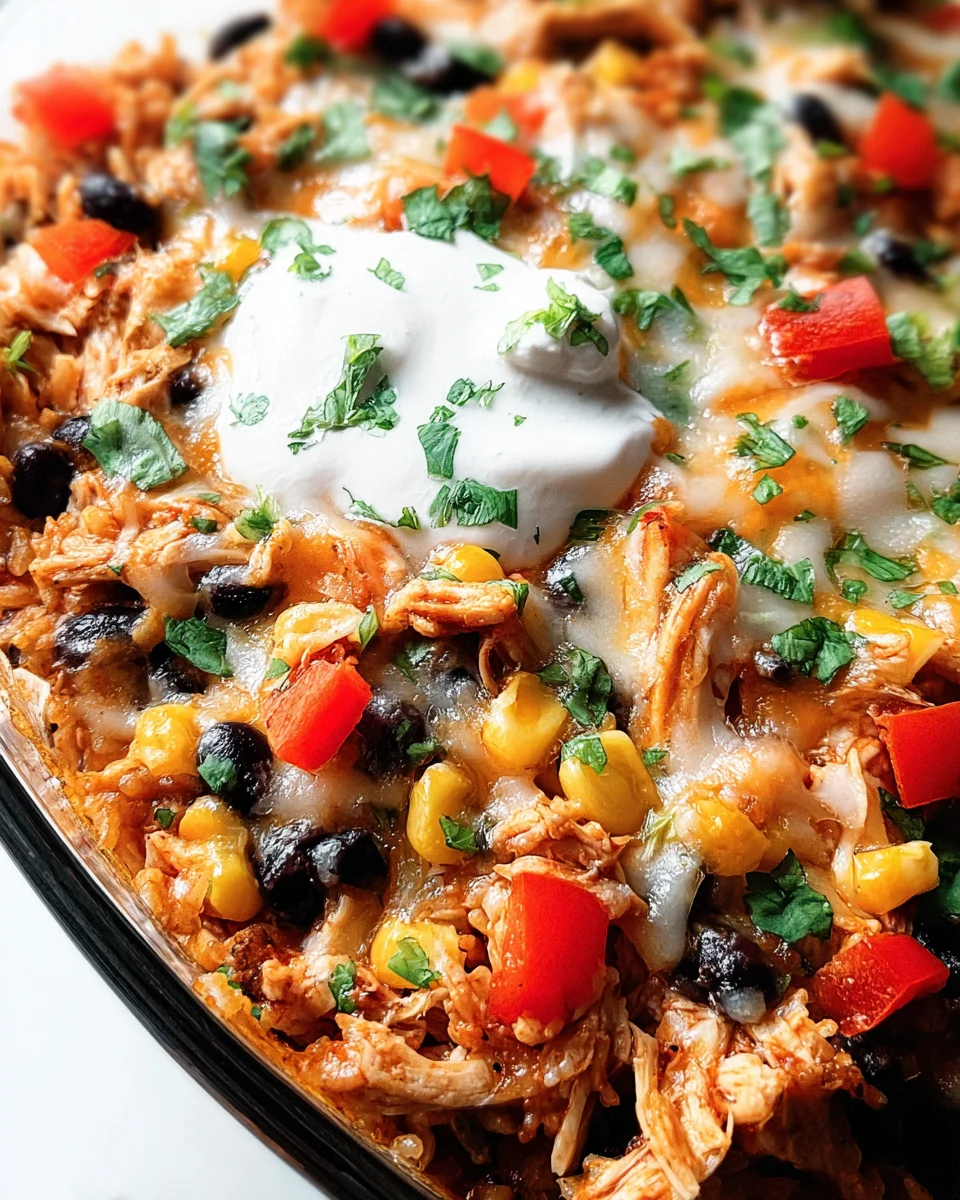 Easy Chicken Burrito Casserole
