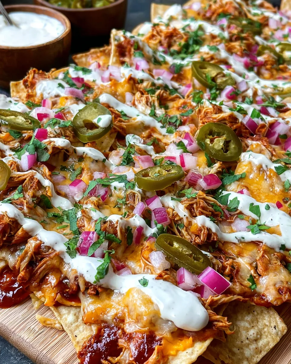Easy Sheet Pan BBQ Chicken Nachos