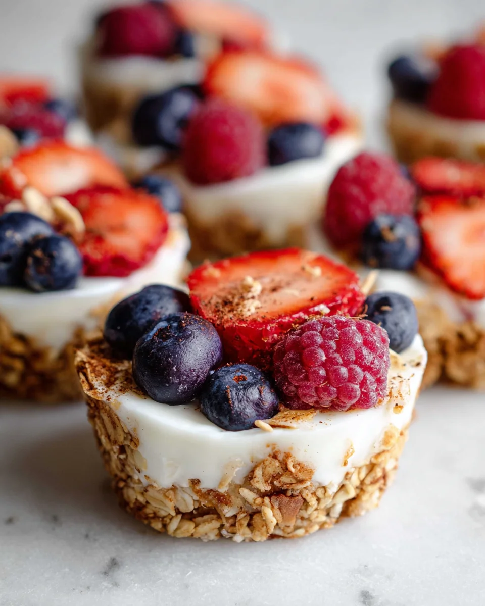 Frozen Yogurt Granola Cups