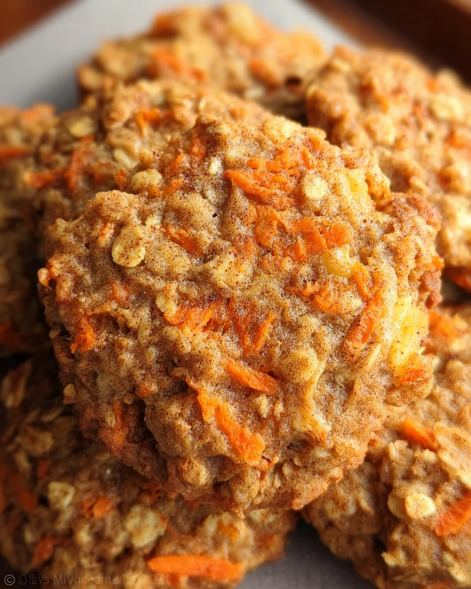 Healthy Carrot Cake Oatmeal Cookies