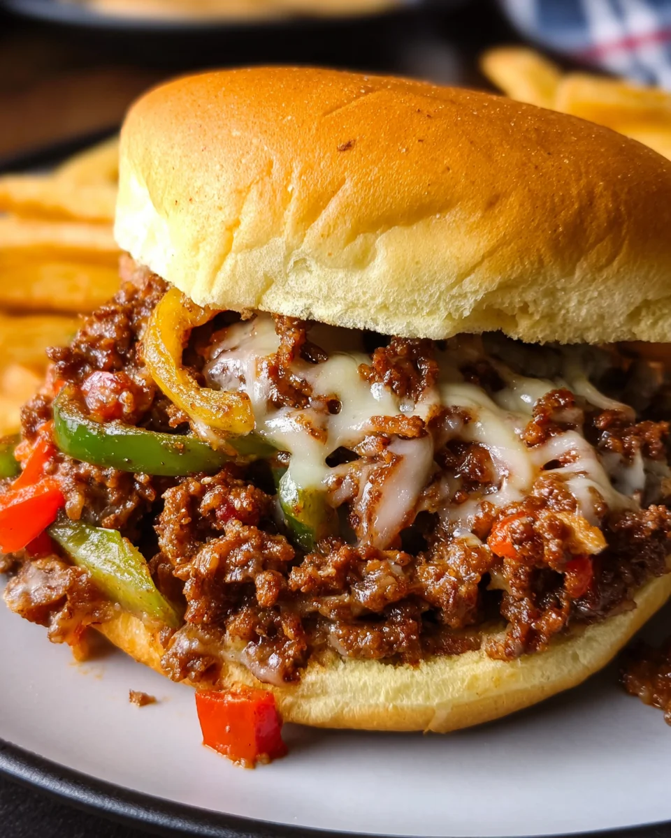 Philly Cheesesteak Sloppy Joes