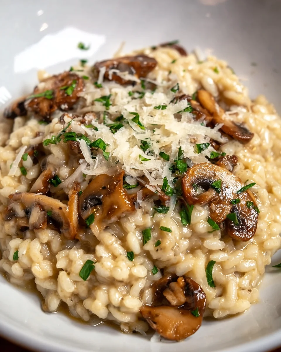 Risotto Mushrooms Italian Dish