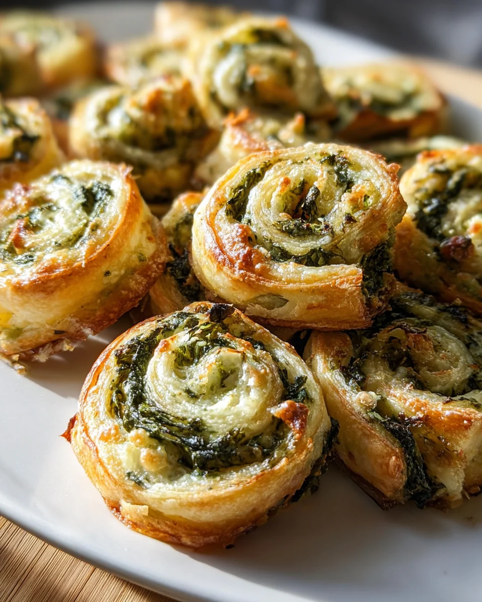 Spinach Dip in Bite-Sized Pinwheels