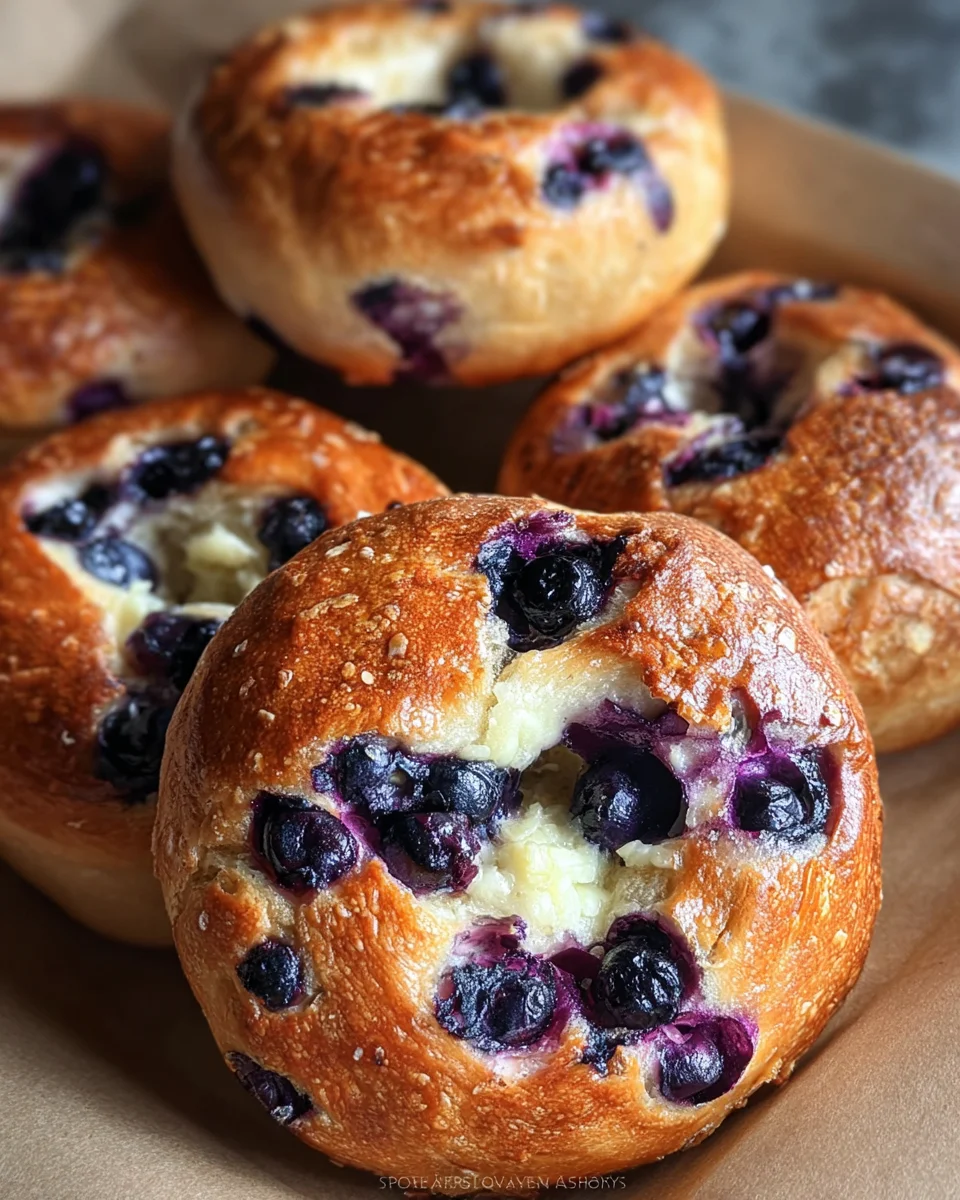 Three Ingredient Blueberry Bagels (High Protein, Low Carb) 17 Three