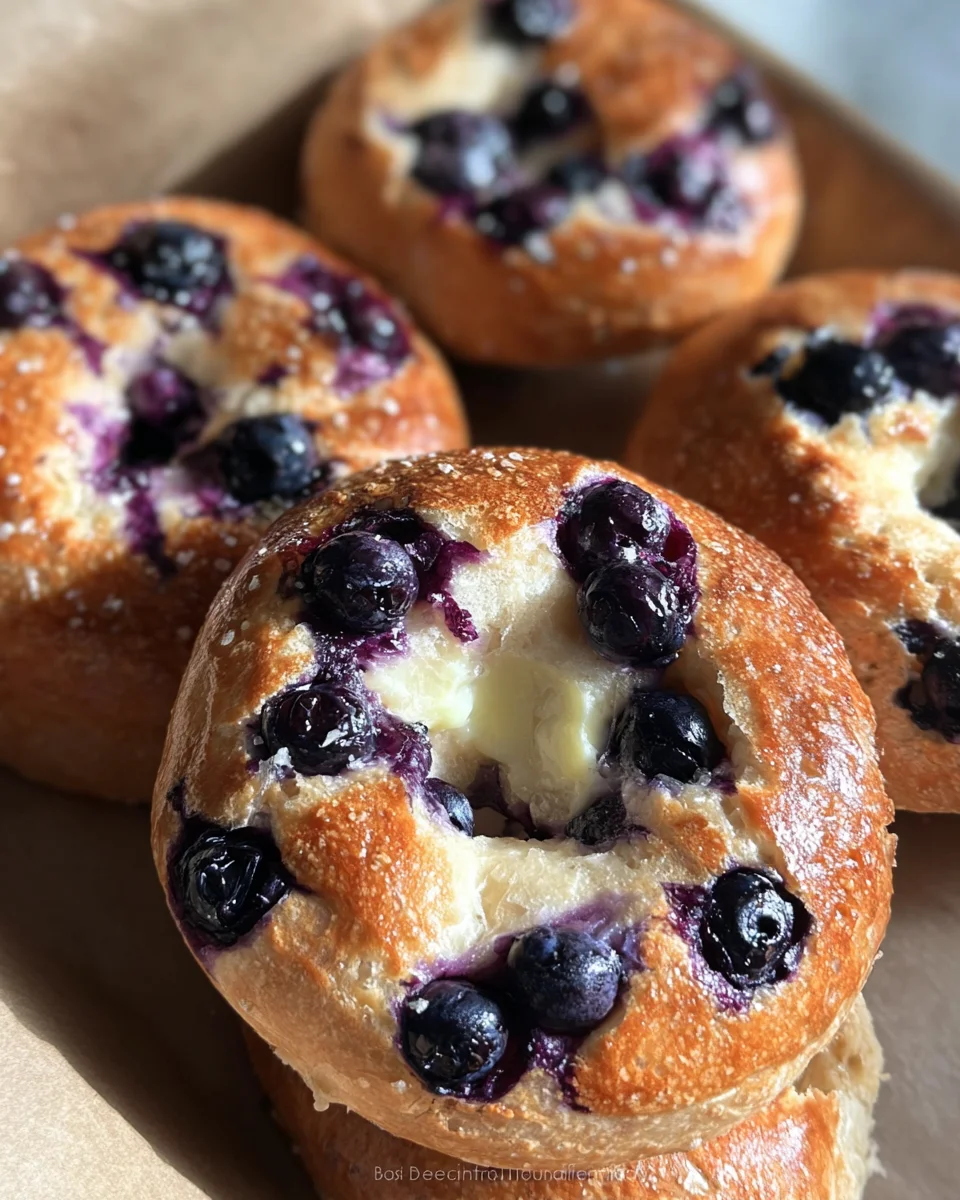Three Ingredient Blueberry Bagels (High Protein, Low Carb) 18 Three